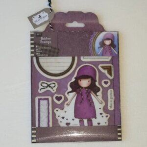 Santoro London Gorjuss Girl Rubber Stamps Rainy Daze 9 pieces